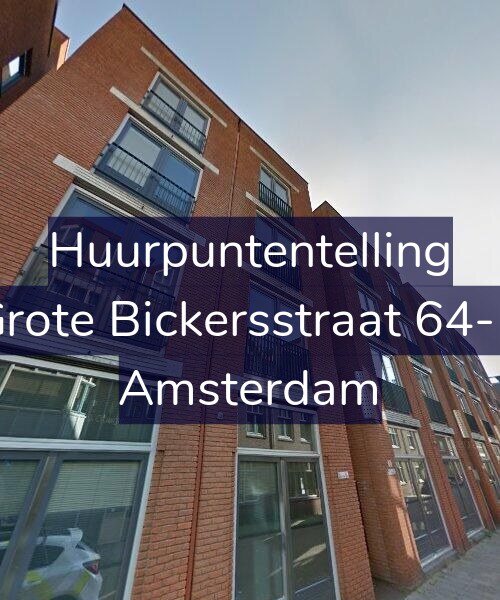 Foto gevel Huurpuntentelling voor Grote Bickersstraat 64-B, Amsterdam