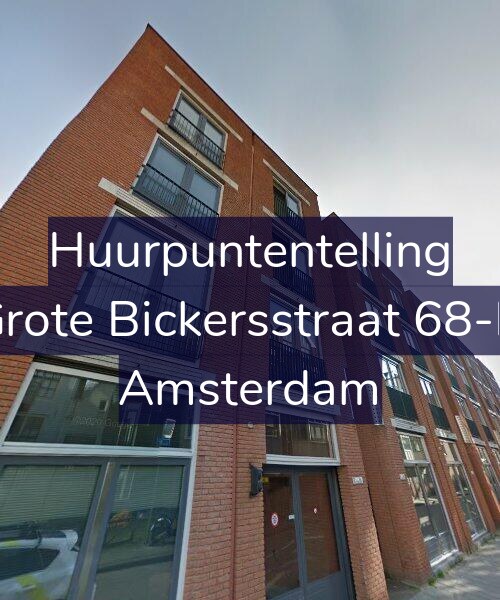 Foto gevel Huurpuntentelling voor Grote Bickersstraat 68-D, Amsterdam