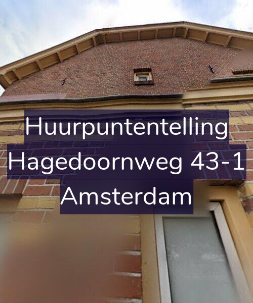 Foto gevel Huurpuntentelling voor Hagedoornweg 43-1, Amsterdam