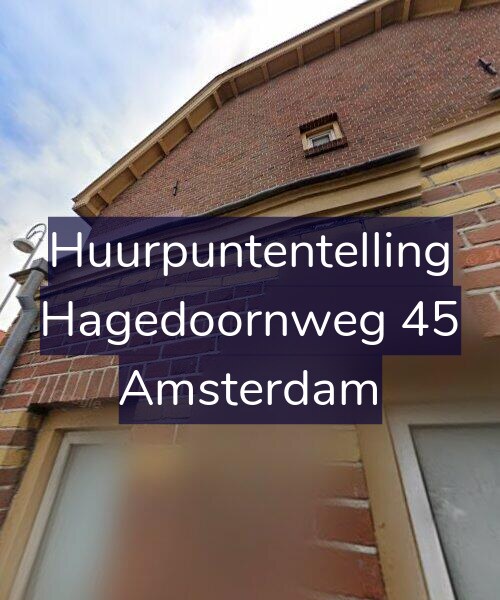 Foto gevel Huurpuntentelling voor Hagedoornweg 45, Amsterdam