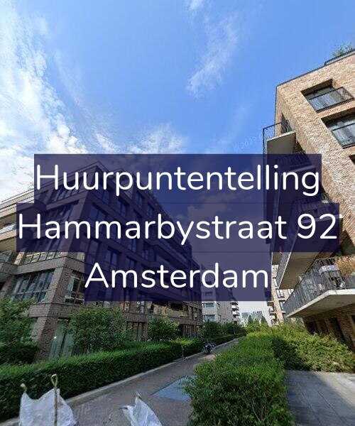 Foto gevel Huurpuntentelling voor Hammarbystraat 92, Amsterdam