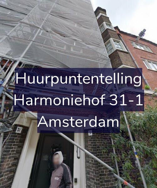 Foto gevel Huurpuntentelling voor Harmoniehof 31-1, Amsterdam