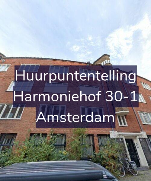 Foto gevel Huurpuntentelling voor Harmoniehof 30-1, Amsterdam