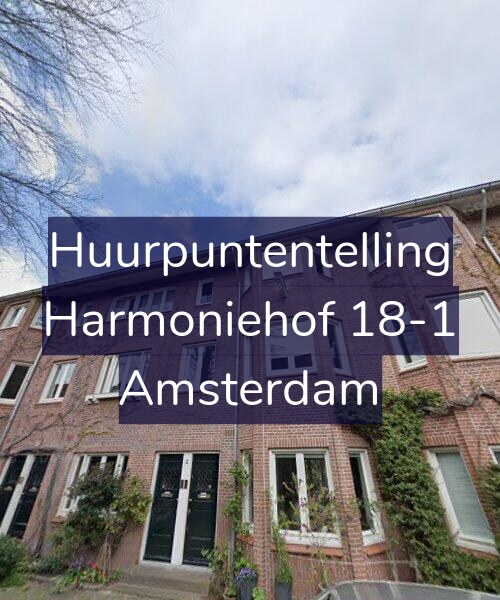 Foto gevel Huurpuntentelling voor Harmoniehof 18-1, Amsterdam