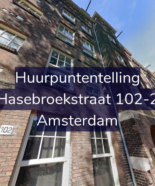 Foto gevel Huurpuntentelling voor Hasebroekstraat 102-2, Amsterdam