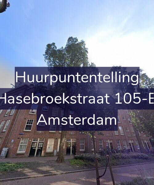 Foto gevel Huurpuntentelling voor Hasebroekstraat 105-B, Amsterdam