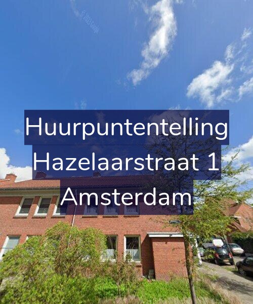 Foto gevel Huurpuntentelling voor Hazelaarstraat 1, Amsterdam