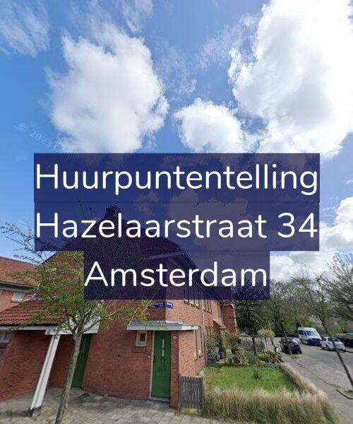 Foto gevel Huurpuntentelling voor Hazelaarstraat 34, Amsterdam