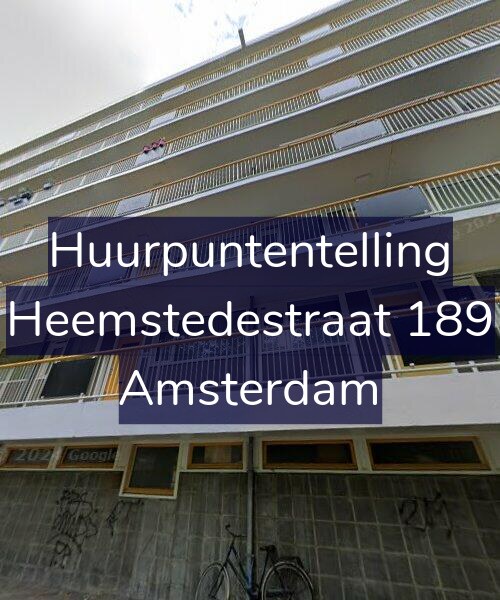 Foto gevel Huurpuntentelling voor Heemstedestraat 189, Amsterdam