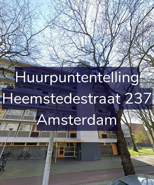 Foto gevel Huurpuntentelling voor Heemstedestraat 237, Amsterdam