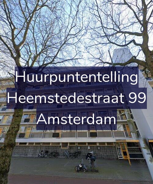 Foto gevel Huurpuntentelling voor Heemstedestraat 99, Amsterdam