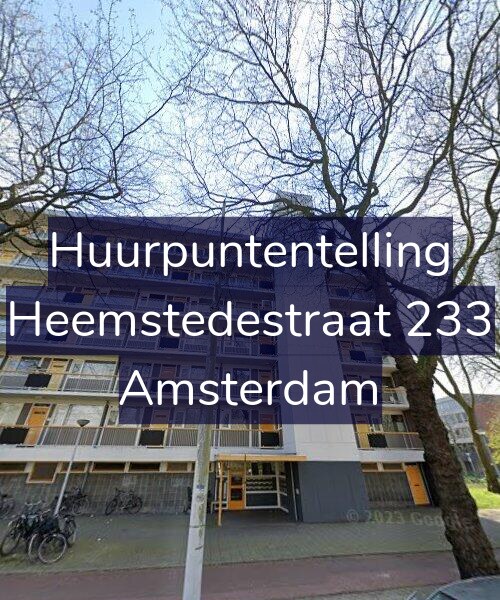 Foto gevel Huurpuntentelling voor Heemstedestraat 233, Amsterdam