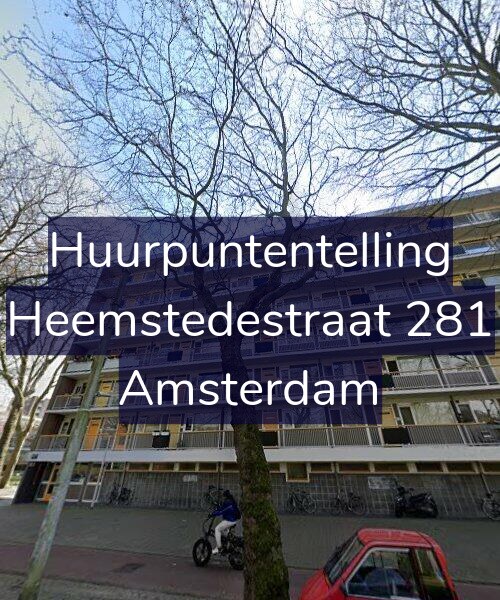 Foto gevel Huurpuntentelling voor Heemstedestraat 281, Amsterdam