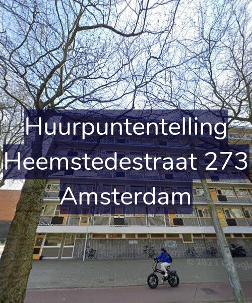 Foto gevel Huurpuntentelling voor Heemstedestraat 273, Amsterdam
