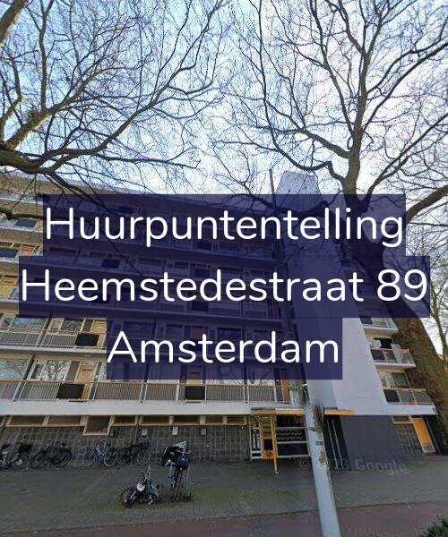 Foto gevel Huurpuntentelling voor Heemstedestraat 89, Amsterdam