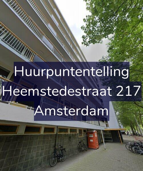 Foto gevel Huurpuntentelling voor Heemstedestraat 217, Amsterdam