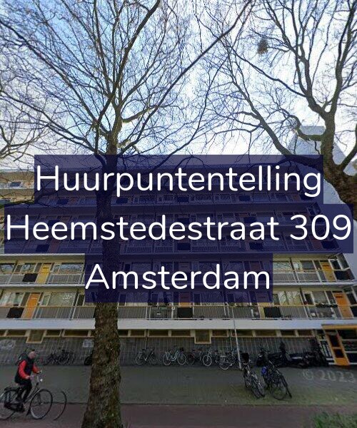 Foto gevel Huurpuntentelling voor Heemstedestraat 309, Amsterdam