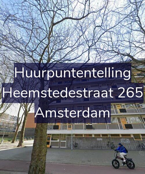 Foto gevel Huurpuntentelling voor Heemstedestraat 265, Amsterdam