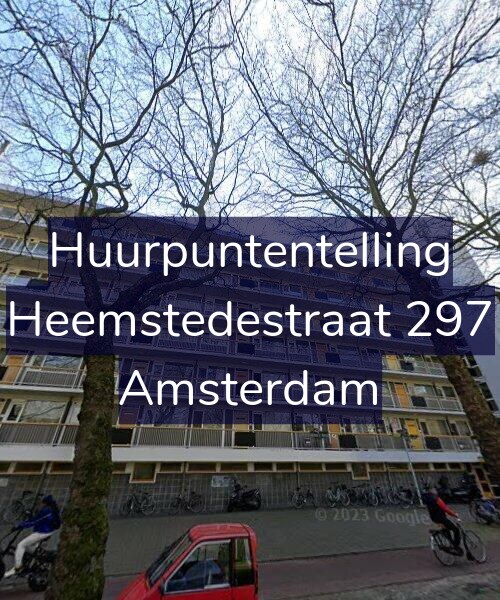 Foto gevel Huurpuntentelling voor Heemstedestraat 297, Amsterdam