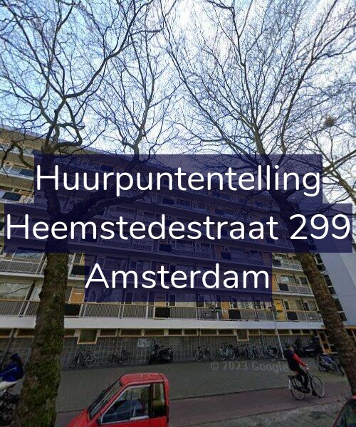 Foto gevel Huurpuntentelling voor Heemstedestraat 299, Amsterdam