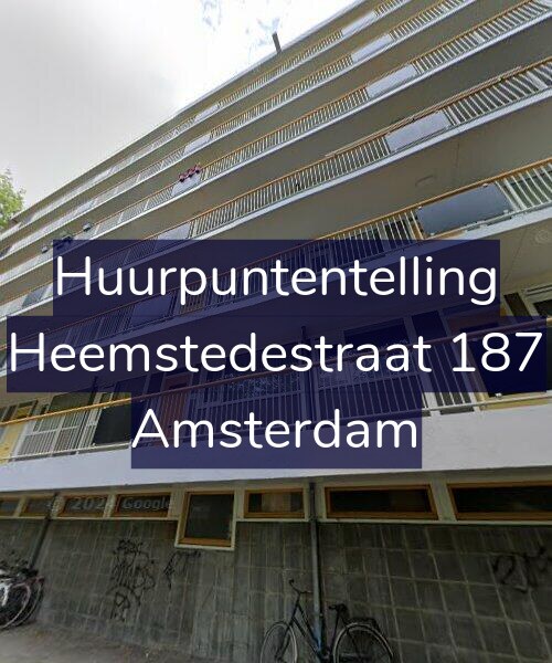 Foto gevel Huurpuntentelling voor Heemstedestraat 187, Amsterdam