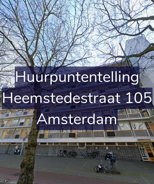 Foto gevel Huurpuntentelling voor Heemstedestraat 105, Amsterdam