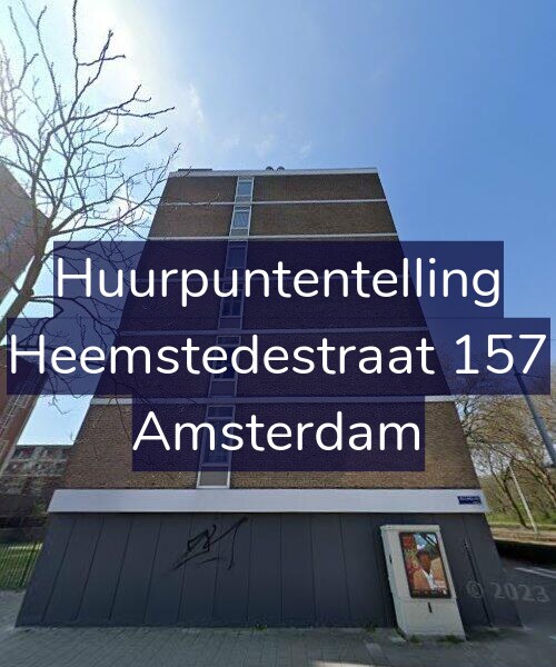 Foto gevel Huurpuntentelling voor Heemstedestraat 157, Amsterdam