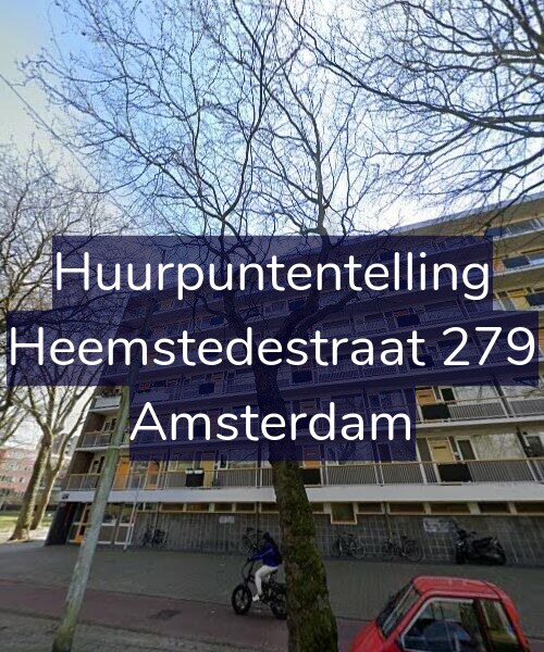 Foto gevel Huurpuntentelling voor Heemstedestraat 279, Amsterdam