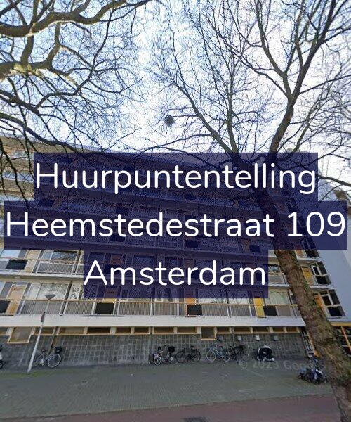 Foto gevel Huurpuntentelling voor Heemstedestraat 109, Amsterdam