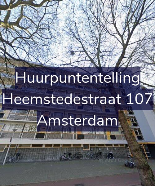 Foto gevel Huurpuntentelling voor Heemstedestraat 107, Amsterdam