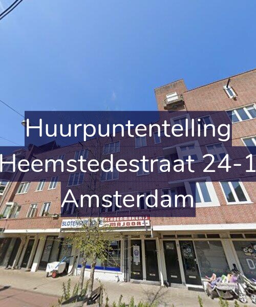 Foto gevel Huurpuntentelling voor Heemstedestraat 24-1, Amsterdam
