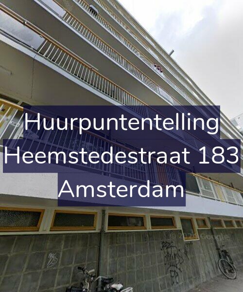 Foto gevel Huurpuntentelling voor Heemstedestraat 183, Amsterdam