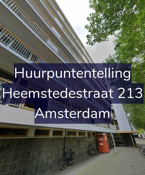 Foto gevel Huurpuntentelling voor Heemstedestraat 213, Amsterdam
