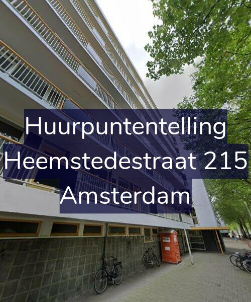 Foto gevel Huurpuntentelling voor Heemstedestraat 215, Amsterdam