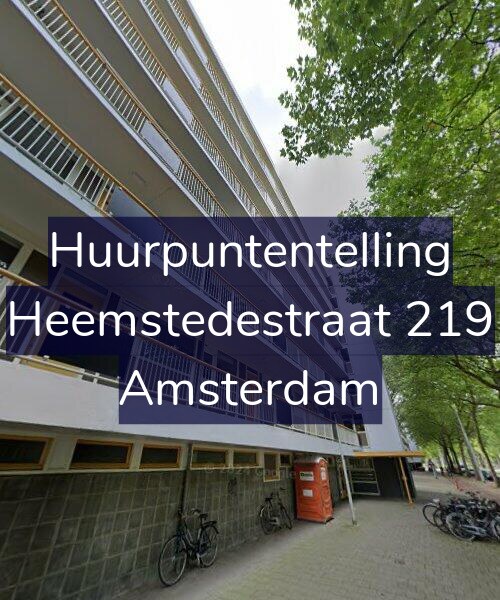 Foto gevel Huurpuntentelling voor Heemstedestraat 219, Amsterdam