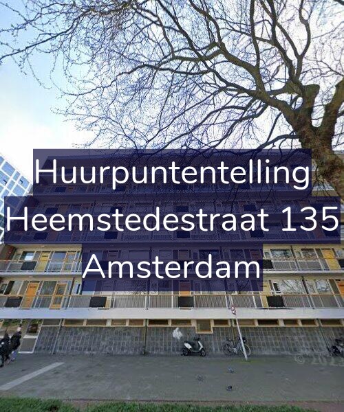 Foto gevel Huurpuntentelling voor Heemstedestraat 135, Amsterdam