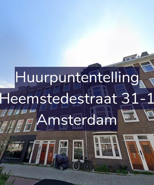 Foto gevel Huurpuntentelling voor Heemstedestraat 31-1, Amsterdam