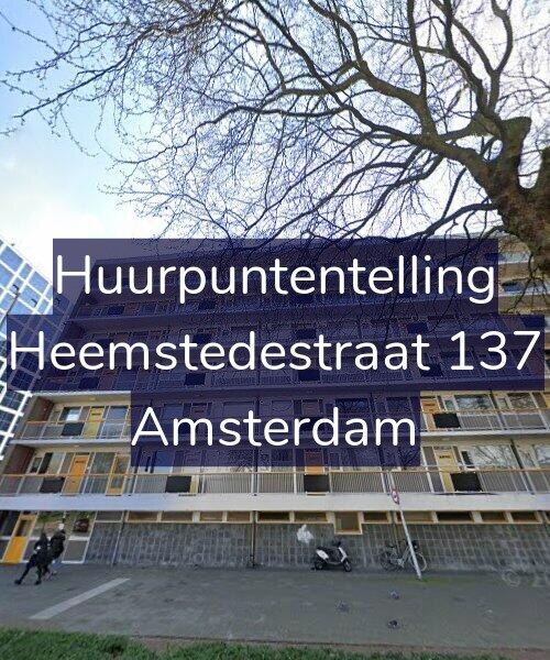 Foto gevel Huurpuntentelling voor Heemstedestraat 137, Amsterdam
