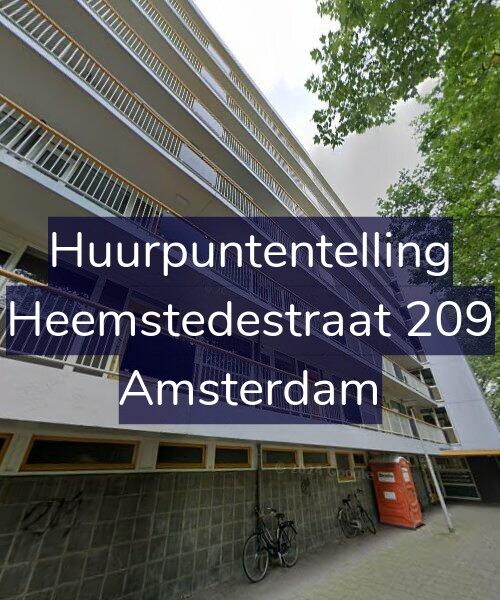 Foto gevel Huurpuntentelling voor Heemstedestraat 209, Amsterdam