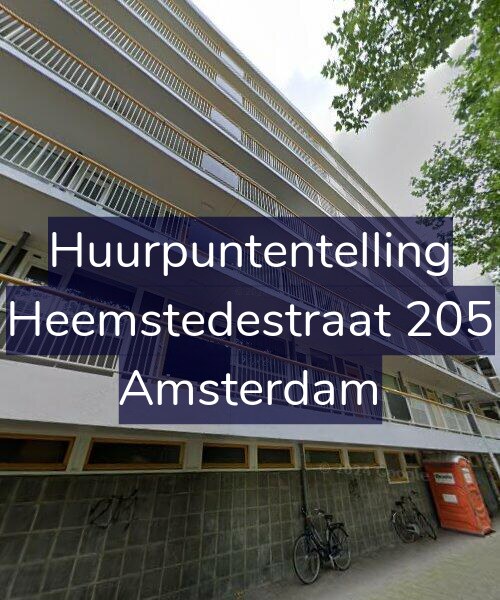 Foto gevel Huurpuntentelling voor Heemstedestraat 205, Amsterdam