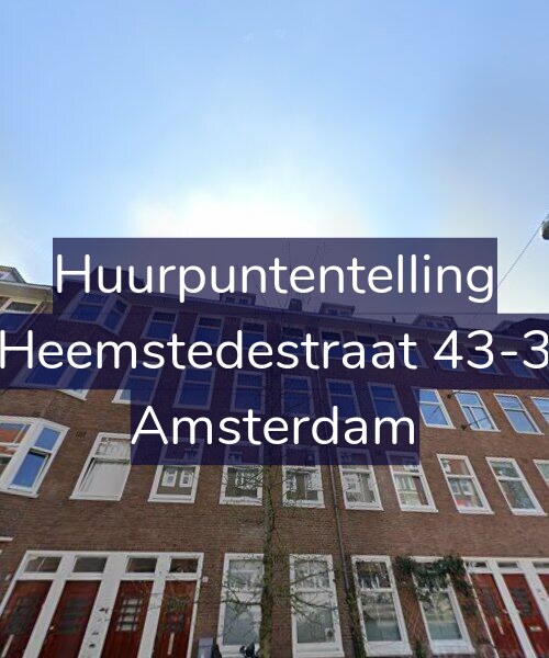 Foto gevel Huurpuntentelling voor Heemstedestraat 43-3, Amsterdam