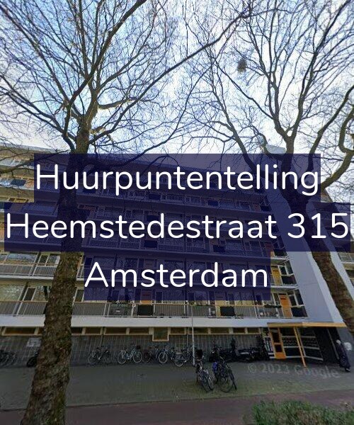 Foto gevel Huurpuntentelling voor Heemstedestraat 315, Amsterdam