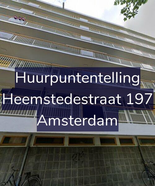 Foto gevel Huurpuntentelling voor Heemstedestraat 197, Amsterdam