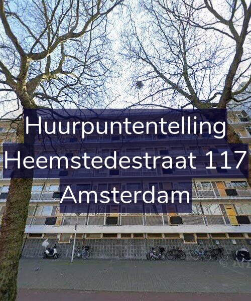 Foto gevel Huurpuntentelling voor Heemstedestraat 117, Amsterdam