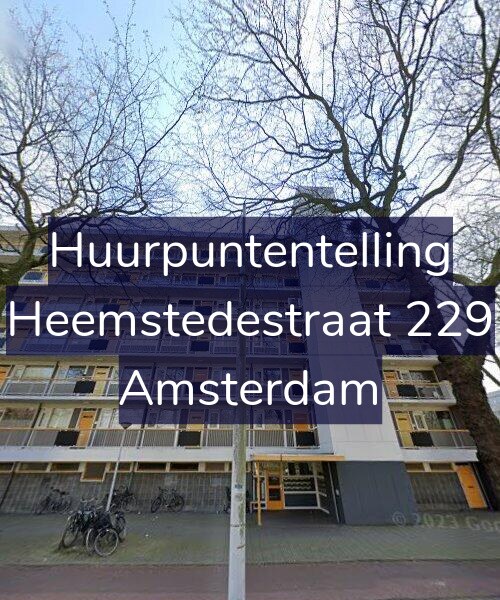 Foto gevel Huurpuntentelling voor Heemstedestraat 229, Amsterdam