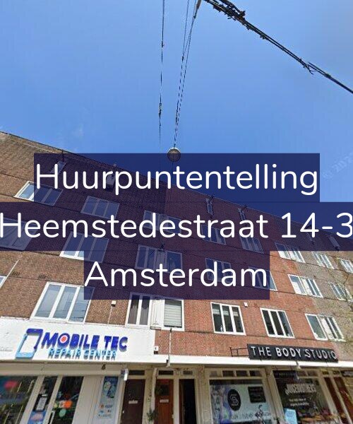 Foto gevel Huurpuntentelling voor Heemstedestraat 14-3, Amsterdam