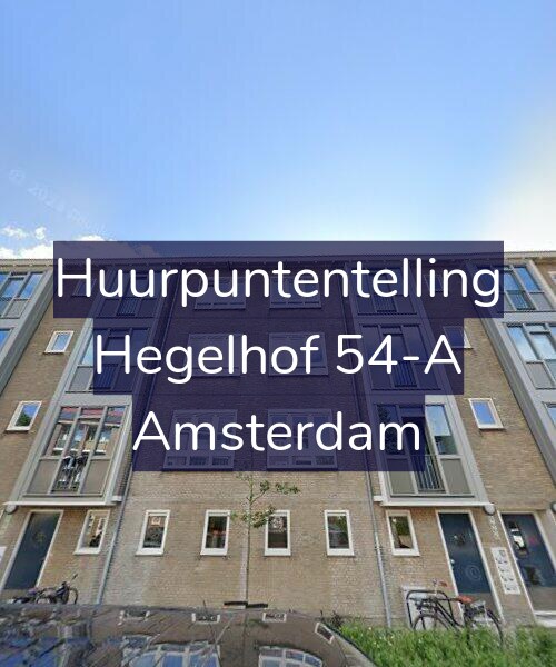 Foto gevel Huurpuntentelling voor Hegelhof 54-A, Amsterdam