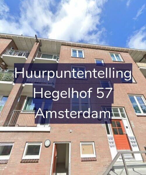 Foto gevel Huurpuntentelling voor Hegelhof 57, Amsterdam