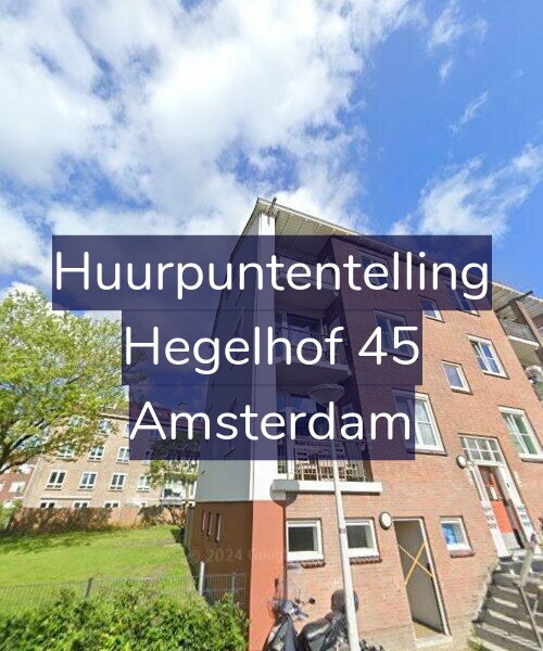 Foto gevel Huurpuntentelling voor Hegelhof 45, Amsterdam