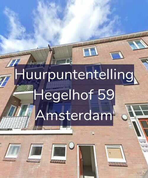 Foto gevel Huurpuntentelling voor Hegelhof 59, Amsterdam